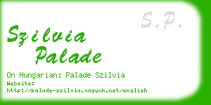 szilvia palade business card